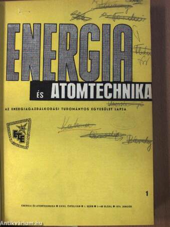 Energia és Atomtechnika 1974. január-december