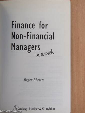 Finance for Non-Financial Managers in a week