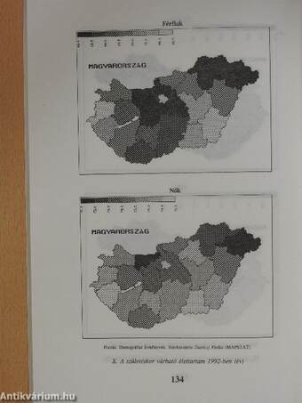 A halandóság területi eltérései Magyarországon 1959/60-1992