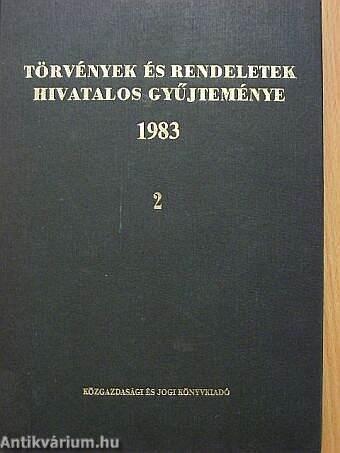 Törvények és rendeletek hivatalos gyűjteménye 1983. 2. (töredék)