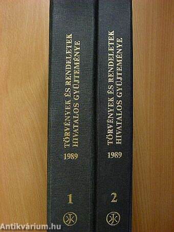 Törvények és rendeletek hivatalos gyűjteménye 1989. 1-2.