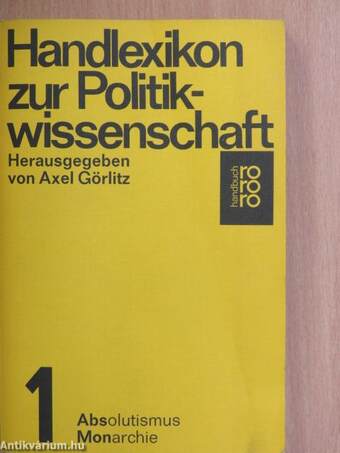 Handlexikon zur Politikwissenschaft 1-2.