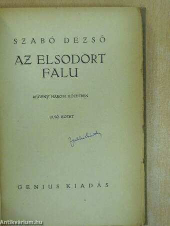 Az elsodort falu I-III.