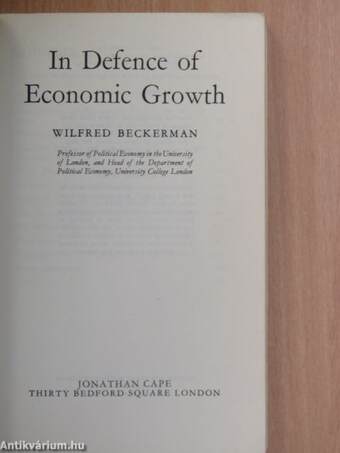 In Defence of Economic Growth