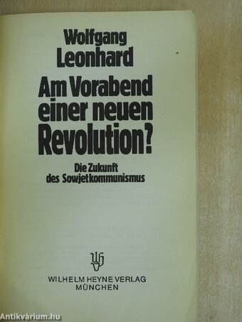 Am Vorabend einer neuen Revolution?