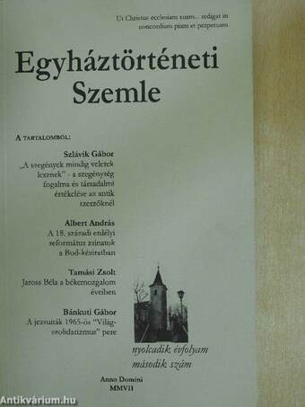 Egyháztörténeti Szemle 2007/2.