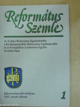 Református Szemle 2003. január-február