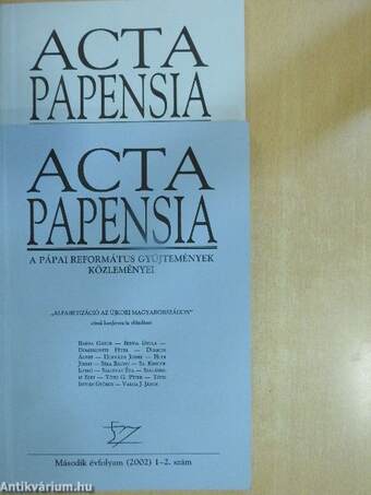 Acta Papensia 2002/1-4. szám