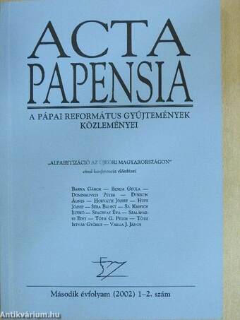 Acta Papensia 2002/1-4. szám