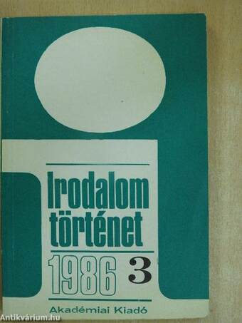 Irodalomtörténet 1986/3.