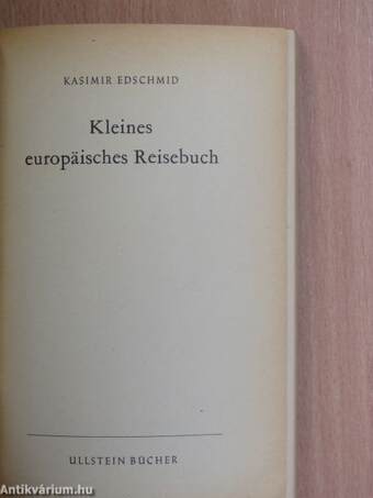 Kleines europäisches Reisebuch