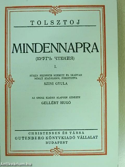 Mindennapra I-VIII.