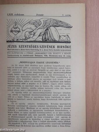 Jézus Szentséges Szivének Hirnöke 1929. január