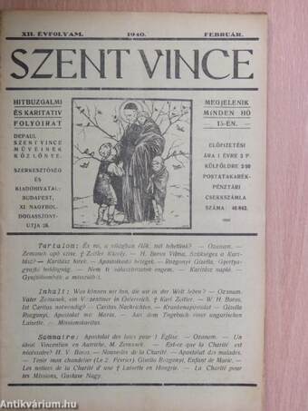 Szent Vince 1940. február