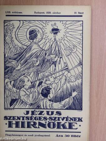 Jézus Szentséges Szivének Hirnöke 1928. október