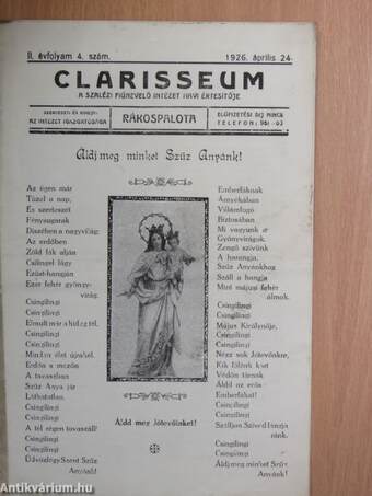 Clarisseum 1926. április 24.