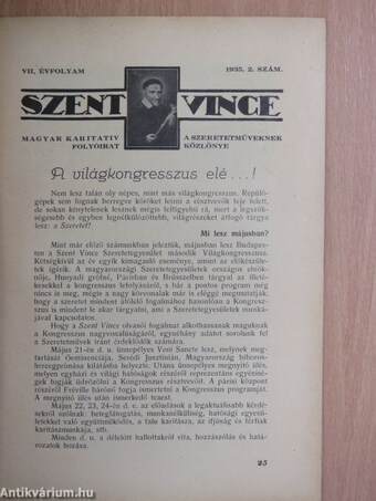 Szent Vince 1935. február