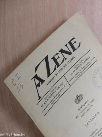 A Zene 1939. május 15.