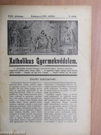 Katholikus gyermekvédelem 1934. október