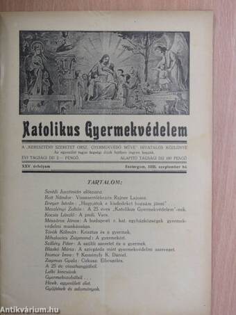 Katolikus gyermekvédelem 1935. szeptember