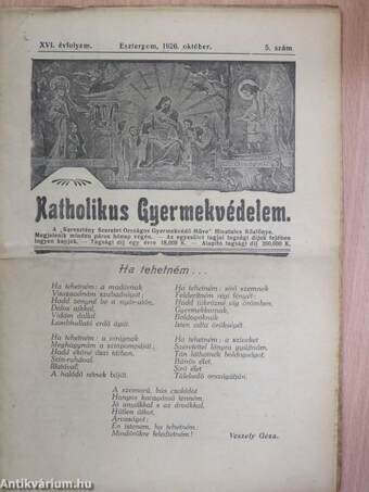 Katholikus gyermekvédelem 1926. október