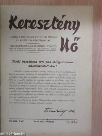 Keresztény Nő 1940. október