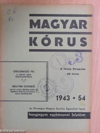 Magyar Kórus 1943. december