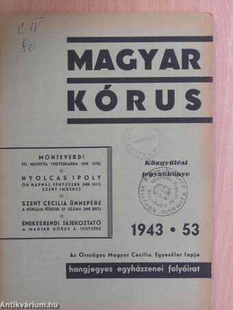 Magyar Kórus 1943. november