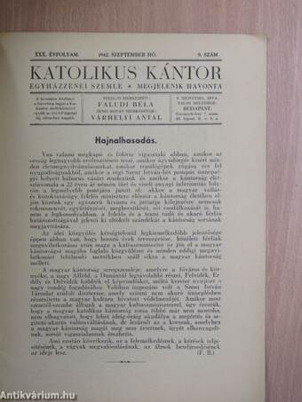 Katolikus kántor 1942. szeptember