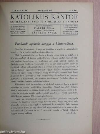 Katolikus kántor 1942. június