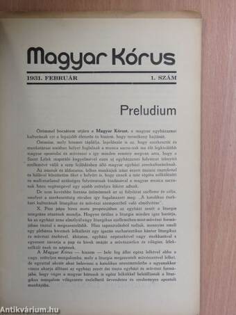 Magyar Kórus 1931. február