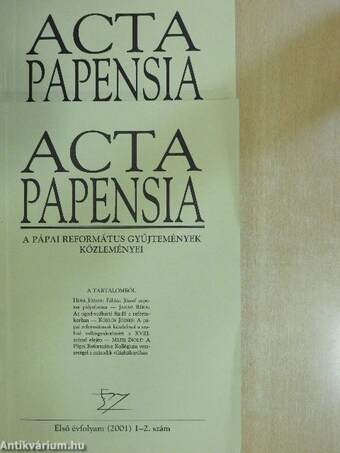 Acta Papensia 2001/1-4.