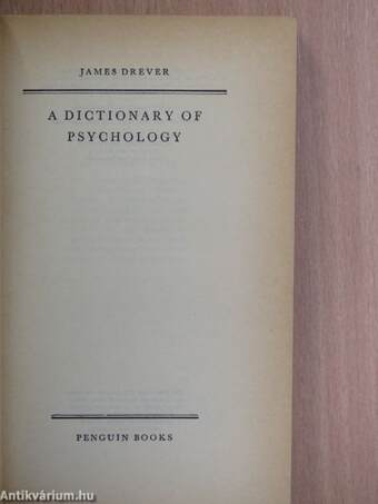 A Dictionary of Psychology