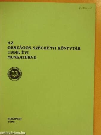 Az Országos Széchényi Könyvtár 1998. évi munkaterve