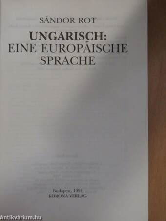 Ungarisch: eine europäische Sprache