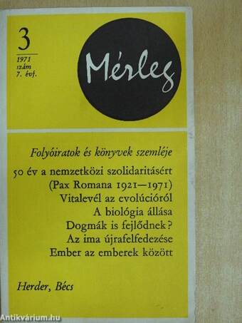 Mérleg 1971/3.