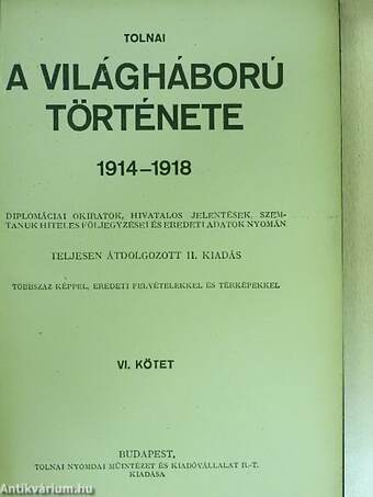 Tolnai - A világháború története VI. (töredék)