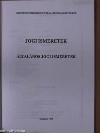 Jogi ismeretek