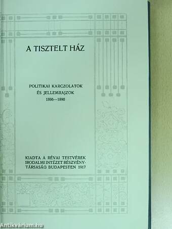 A tisztelt Ház/Karczolatok