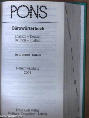 PONS Bürowörterbuch Englisch-Deutsch/Deutsch-Englisch