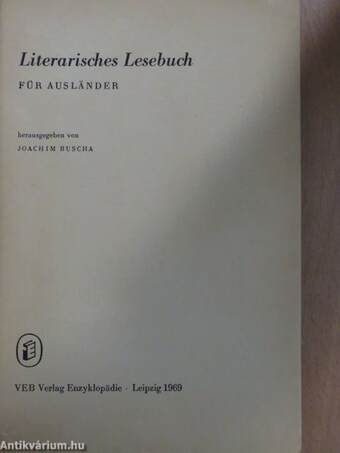 Literarisches Lesebuch für Ausländer