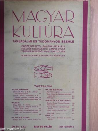 Magyar Kultúra 1934. február 5.