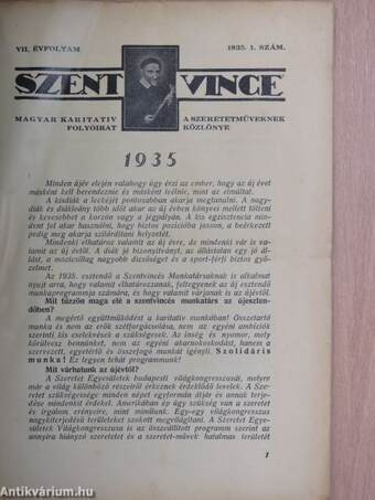 Szent Vince 1935. január