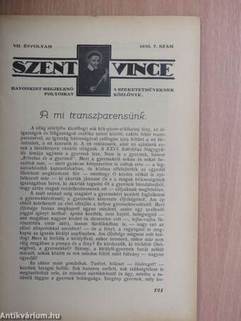 Szent Vince 1935. szeptember