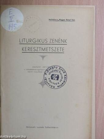 Liturgikus zenénk keresztmetszete