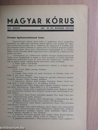 Magyar Kórus 1941. Nyár