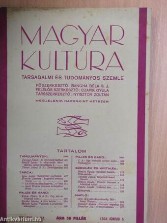 Magyar Kultúra 1934. június 5.