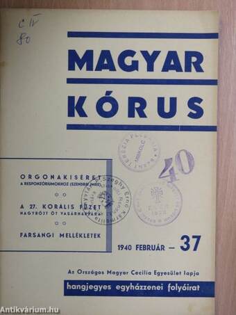 Magyar Kórus 1940. február