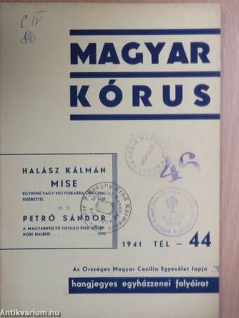 Magyar Kórus 1941. Tél
