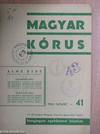 Magyar Kórus 1941. Tavasz